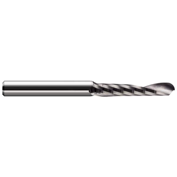 End Mill for Plastics - Ball Upcut - Single Flute, 0.0937" (3/32), Number of Flutes: 1